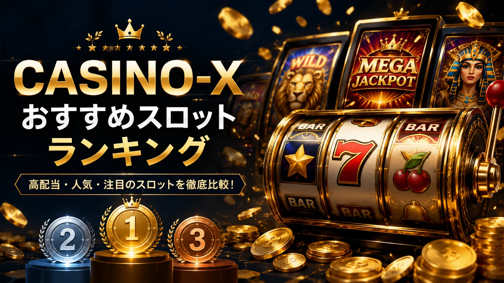 CASINO-Xのおすすめスロットランキングをイメージしたオリジナル画像